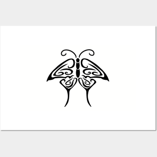 Tribal Butterfly Tattoo Posters and Art